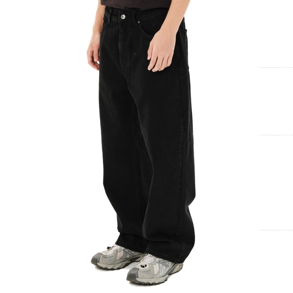 EMERSON MEN'S BAGGY DENIM PANTS 262.EM44.117-BLACK Μαύρο