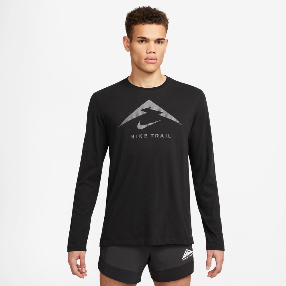 NIKE M NK DF TEE LS TRAIL FN0827-010 Black