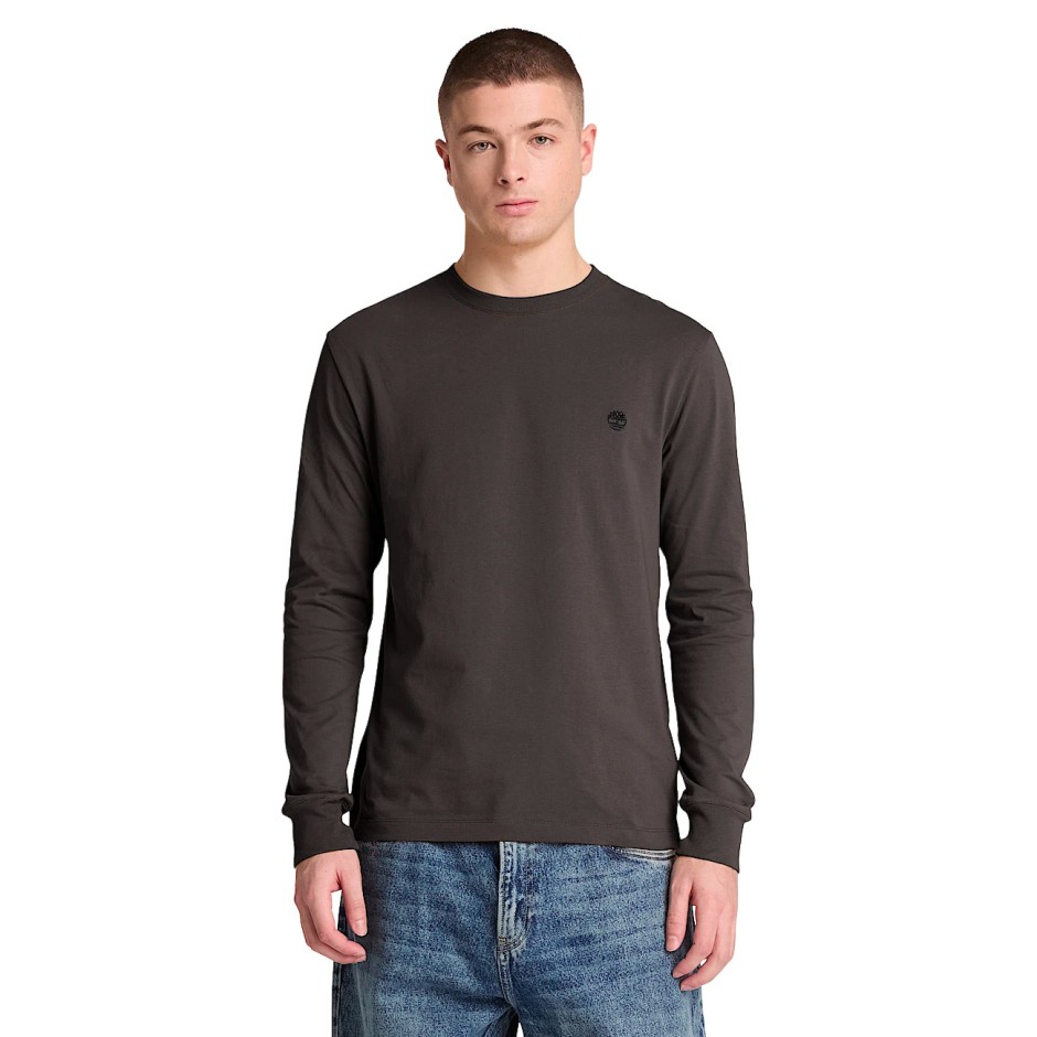 Ανδρική Κοντομάνικη Μπλούζα Μαύρη - Timberland Dunstan River Slim Embroidered