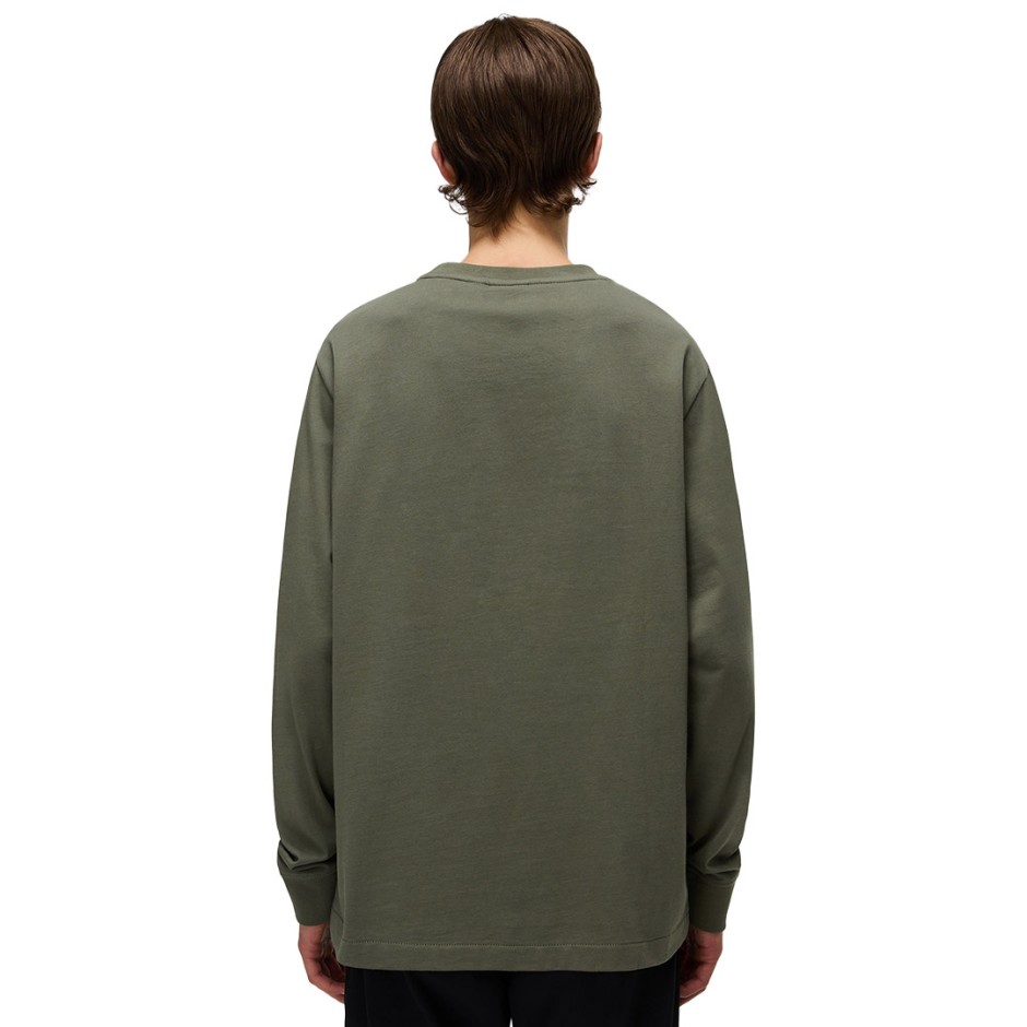 Ανδρική Μακρυμάνικη Μπλούζα Χακί - Napapijri S-Box Logo