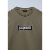 Ανδρική Μακρυμάνικη Μπλούζα Χακί - Napapijri S-Box Logo Εικόνα 2