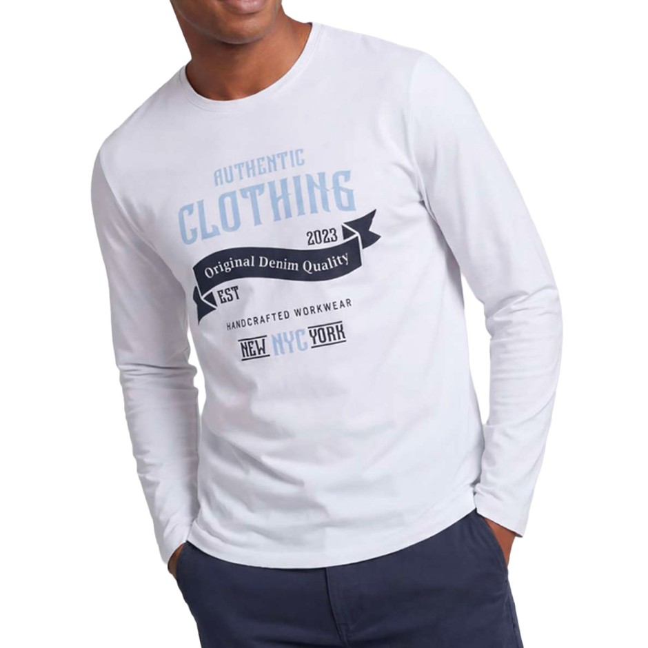 JJ REBEL JREBFELIX LS TEE 12298212-WHITE White