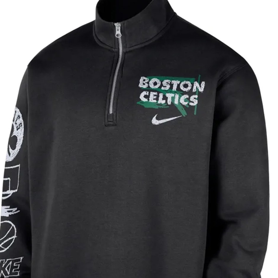 Ανδρική Μακρυμάνικη Μπλούζα NBA Μαύρη - Nike Boston Celtics Courtside Club