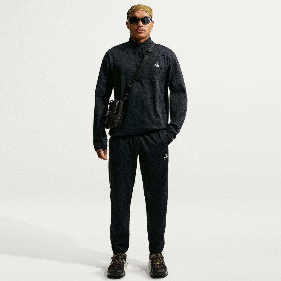 Men's Hiking Long-Sleeve Top Black - Nike ACG Wolf Grid