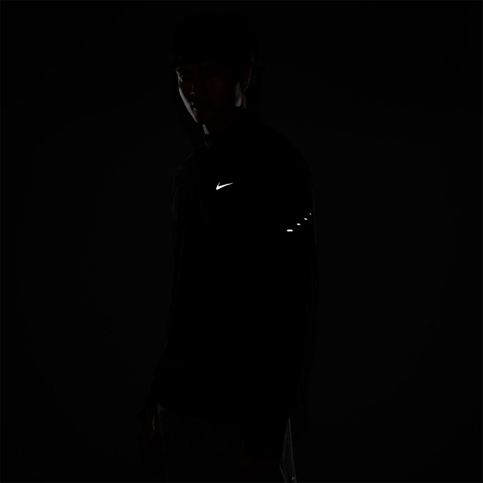 Men's Long-Sleeve Running Top Black - Nike Stride Aero-FIT 
