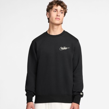 Ανδρική Μακρυμάνικη Μπλούζα Μαύρη - Nike Sportswear Club