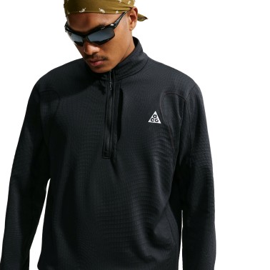 Men's Hiking Long-Sleeve Top Black - Nike ACG Wolf Grid