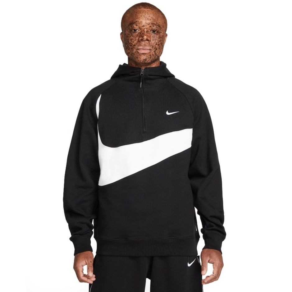 NIKE M NK SWOOSH FLC HZ HOODIE DX0566-010 Black
