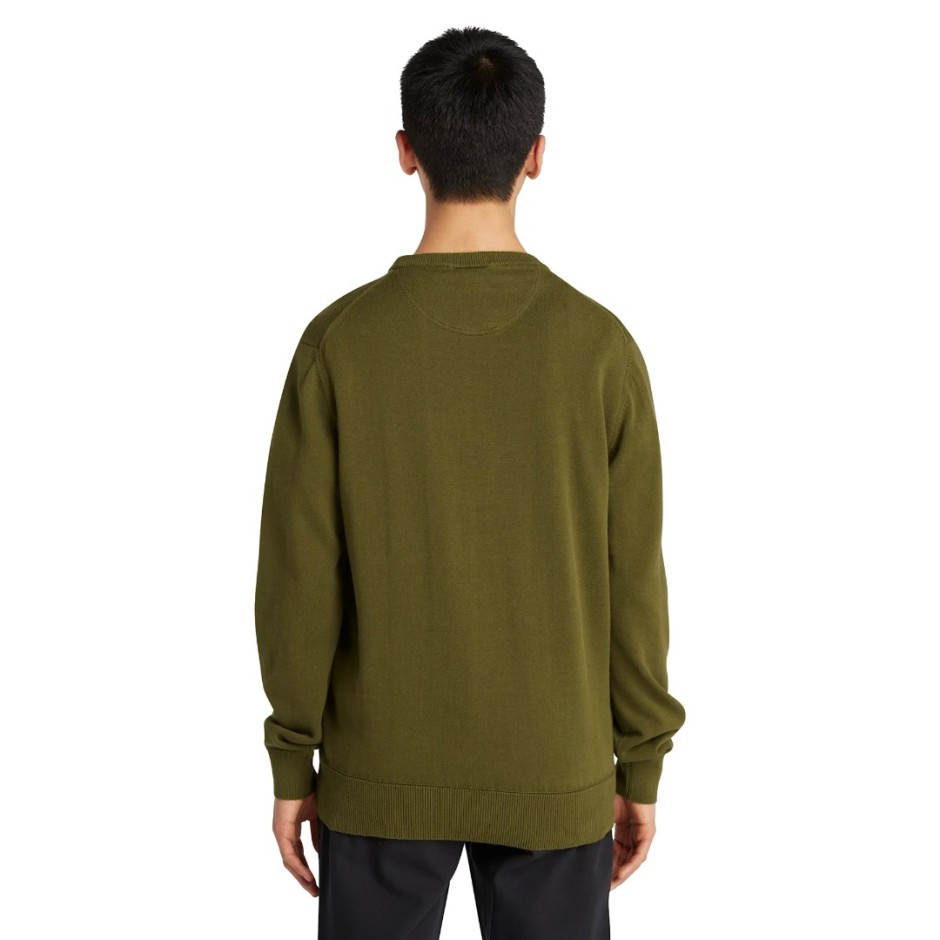TIMBERLAND WILLIAMS RIVER COTTON YD SWEATER TB0A2BMM302-302 OLIVE