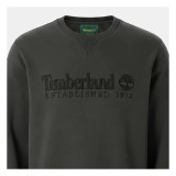 Ανδρική Μακρυμάνικη Μπλούζα Μαύρη - Timberland Established 1973 Embroidered Logo Εικόνα 1
