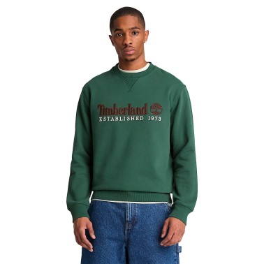 Men's Sweatshirt Κhaki - Timberland Established 1973 Embroidered Logo