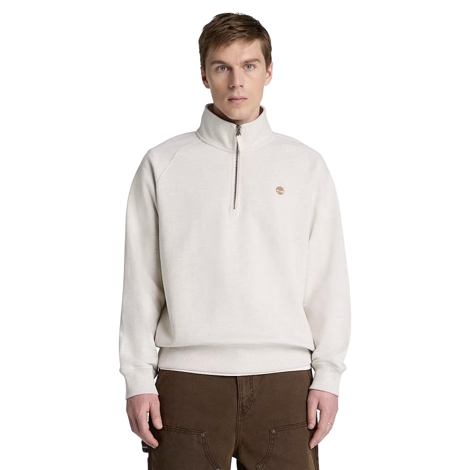Ανδρική Μακρυμάνικη Μπλούζα Εκρού - Timberland Exeter River Embroidered Logo