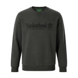 Ανδρική Μακρυμάνικη Μπλούζα Μαύρη - Timberland Established 1973 Embroidered Logo Εικόνα 