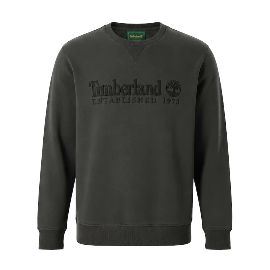 Ανδρική Μακρυμάνικη Μπλούζα Μαύρη - Timberland Established 1973 Embroidered Logo