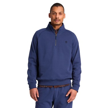Ανδρική Μακρυμάνικη Μπλούζα Μπλε - Timberland Exeter River Embroidered Logo