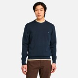 Ανδρική Πλεκτή Μπλούζα Μπλε - Timberland Williams River Cotton Εικόνα 