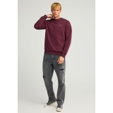 Ανδρική Μακρυμάνικη Μπλούζα Μπορντό - Funky Buddha The Essentials Εικόνα 1