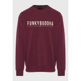 Ανδρική Μακρυμάνικη Μπλούζα Μπορντό - Funky Buddha Εικόνα 
