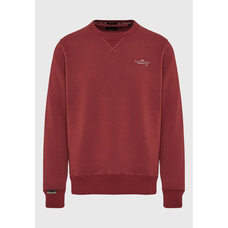 Ανδρική Μακρυμάνικη Μπλούζα Μπορντό - Funky Buddha The Essentials