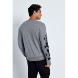Ανδρική Μακρυμάνικη Μπλούζα BODYTALK ΓΚΡΙ 1212-954026-54680  Εικόνα 0