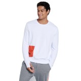 Ανδρική Μακρυμάνικη Μπλούζα BODYTALK Λευκό 1212-952226-00200  Εικόνα 