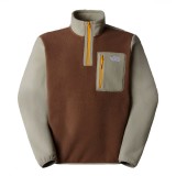 THE NORTH FACE M YUMIORI 1/4 ZIP NF0A883S9AI-9AI Brown Image 4