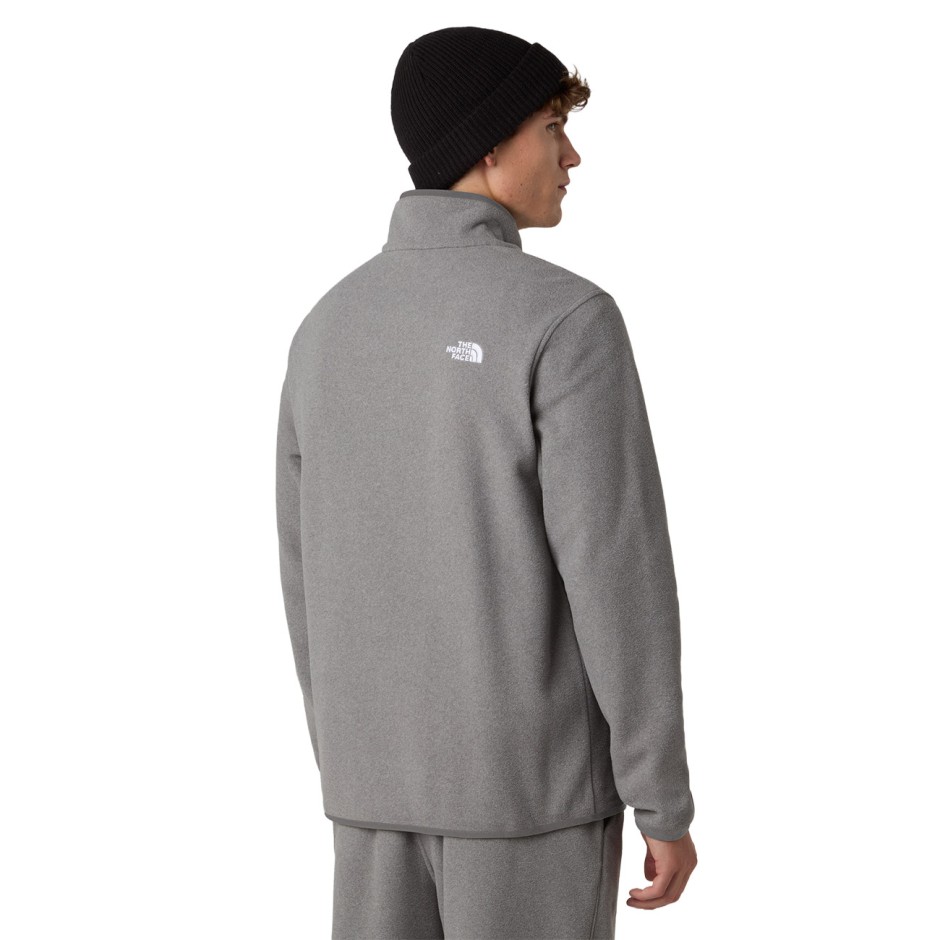 Ανδρική Μακρυμάνικη Μπλούζα Γκρι - The North Face Glacier 1/4 Zip Fleece
