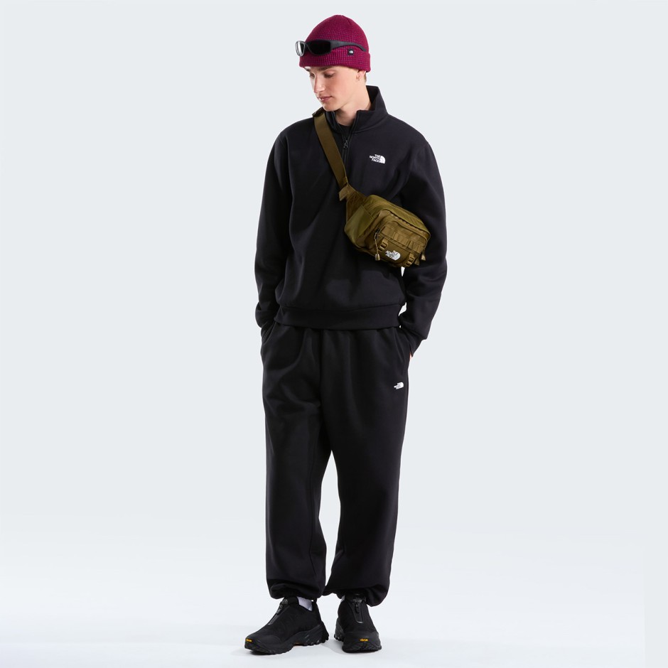 Ανδρική Μακρυμάνικη Μπλούζα Μαύρη - The North Face Evolution Simple Dome Regular 1/4 Zip