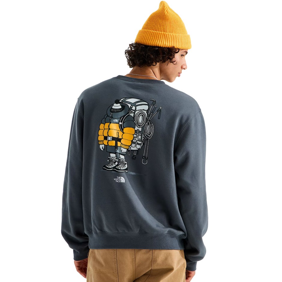 Ανδρική Μακρυμάνικη Μπλούζα Ανθρακί - The North Face Gear Up Get Out Graphic