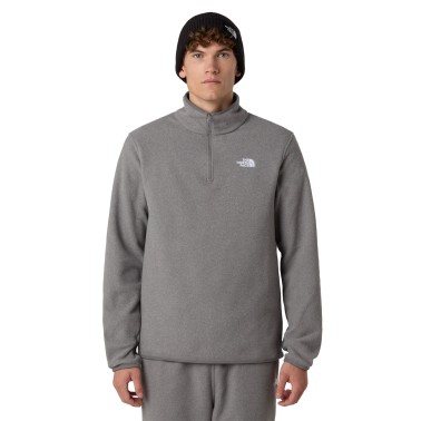 Ανδρική Μακρυμάνικη Μπλούζα Γκρι - The North Face Glacier 1/4 Zip Fleece