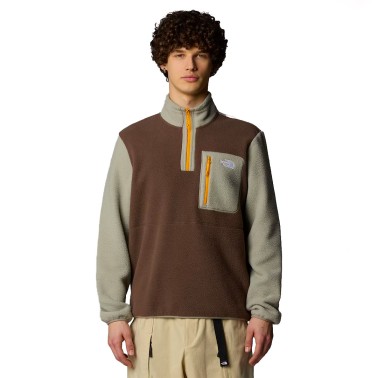 THE NORTH FACE M YUMIORI 1/4 ZIP NF0A883S9AI-9AI Brown