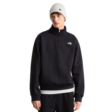 Men's Sweatshirt Black - The North Face Essential Simple Dome Relaxed 1/4 Zip