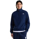 Men's Sweatshirt Blue - The North Face Essential Simple Dome Relaxed 1/4 Zip Image 