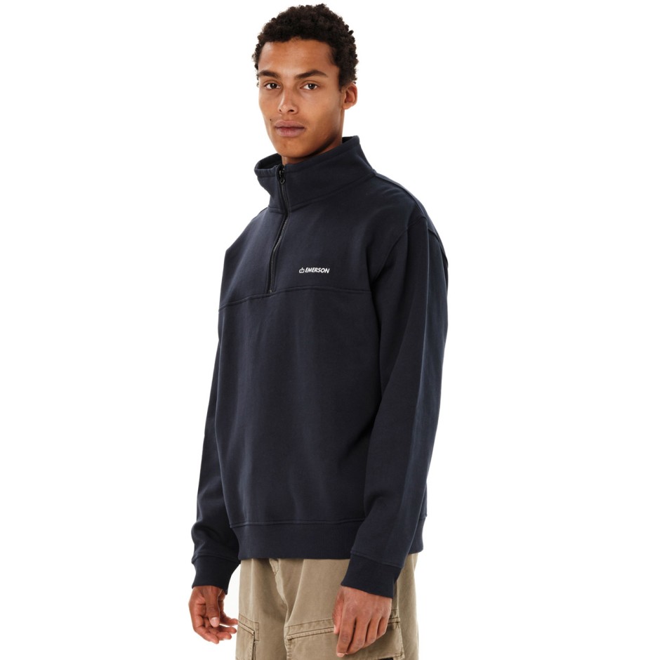 EMERSON MEN'S HALF ZIP SWEAT 262.EM20.300-DUSKY BLUE Μπλε