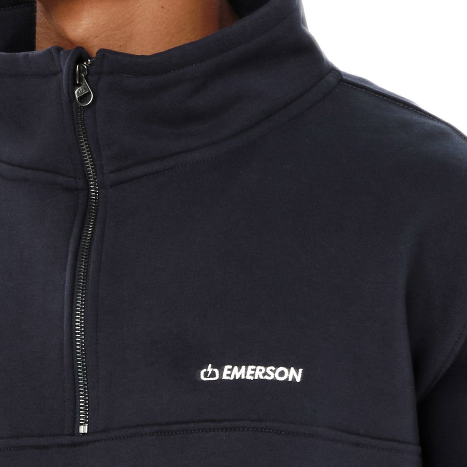 EMERSON MEN'S HALF ZIP SWEAT 262.EM20.300-DUSKY BLUE Μπλε