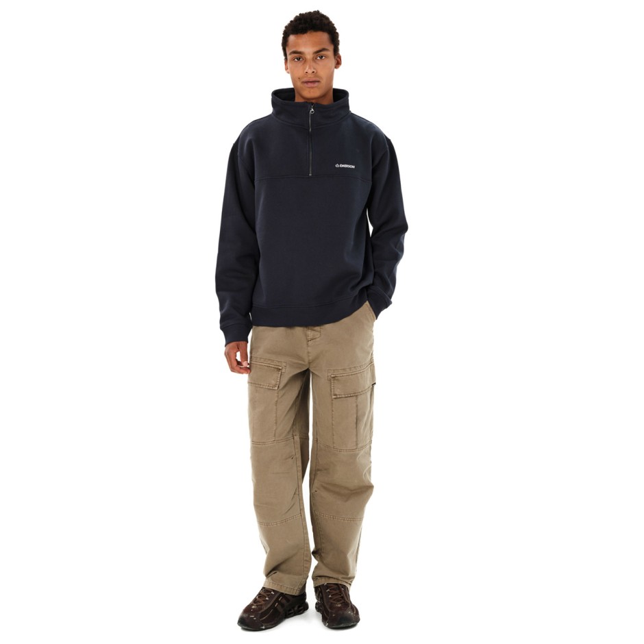 EMERSON MEN'S HALF ZIP SWEAT 262.EM20.300-DUSKY BLUE Μπλε