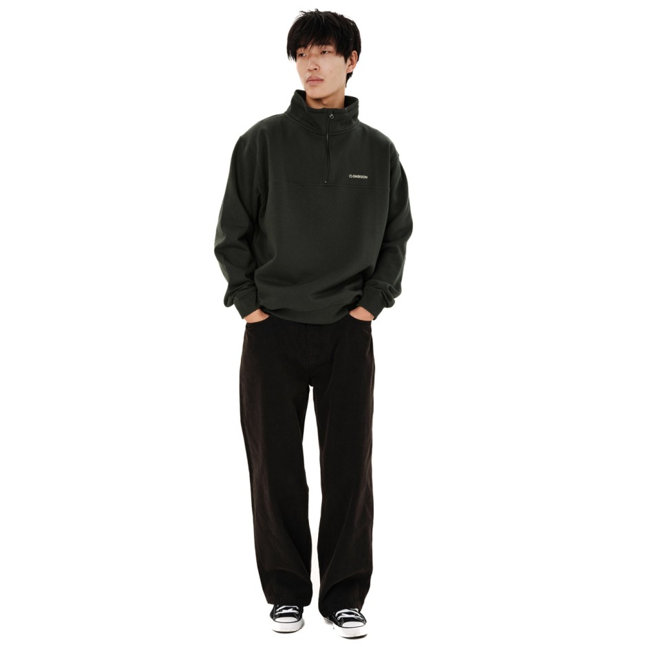 EMERSON MEN'S HALF ZIP SWEAT 262.EM20.300-FOREST GREEN ΚΥΠΑΡΙΣΣΙ