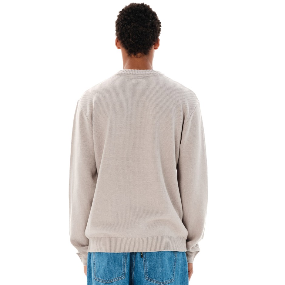 Men's Knitted Sweater Beige - EMERSON 