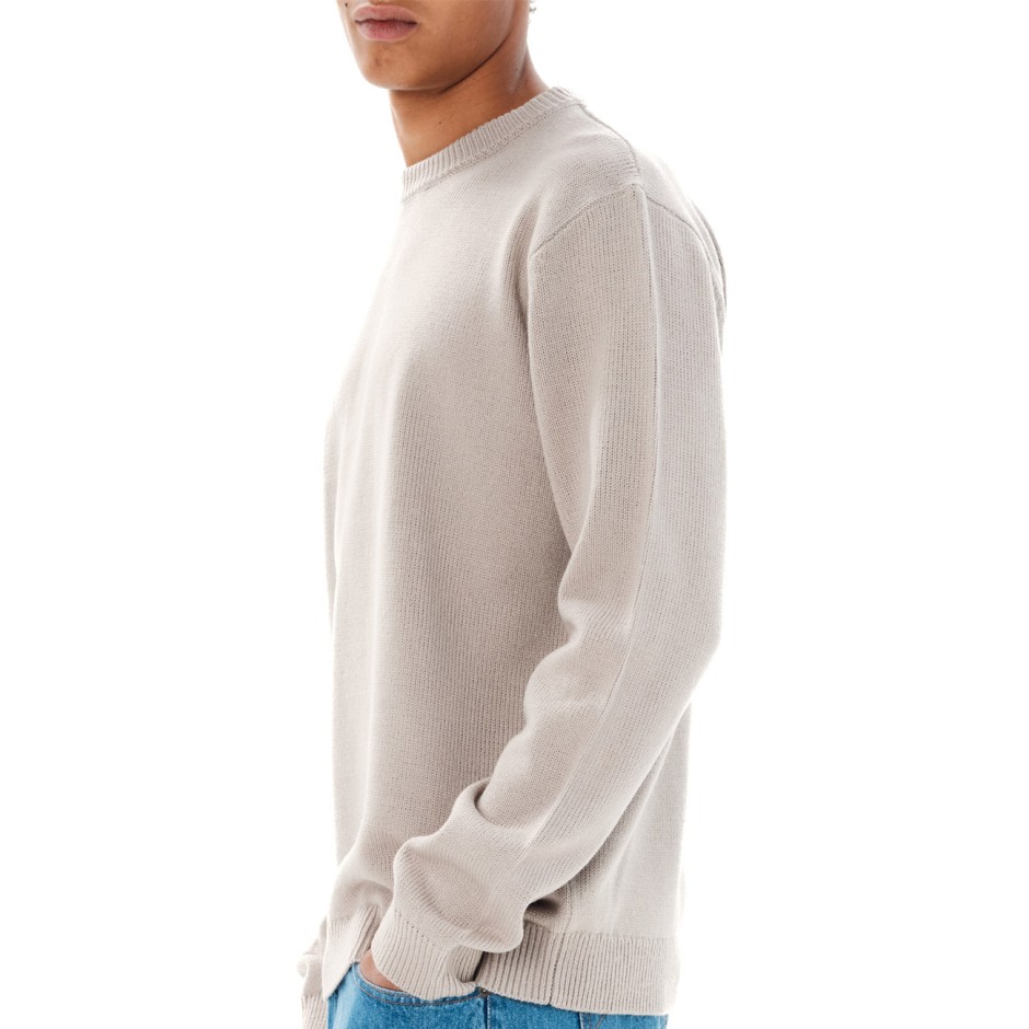 Men's Knitted Sweater Beige - EMERSON 