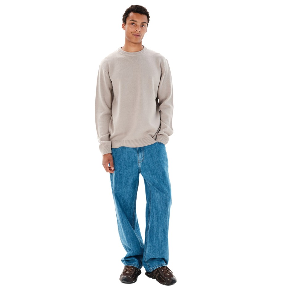 Men's Knitted Sweater Beige - EMERSON 