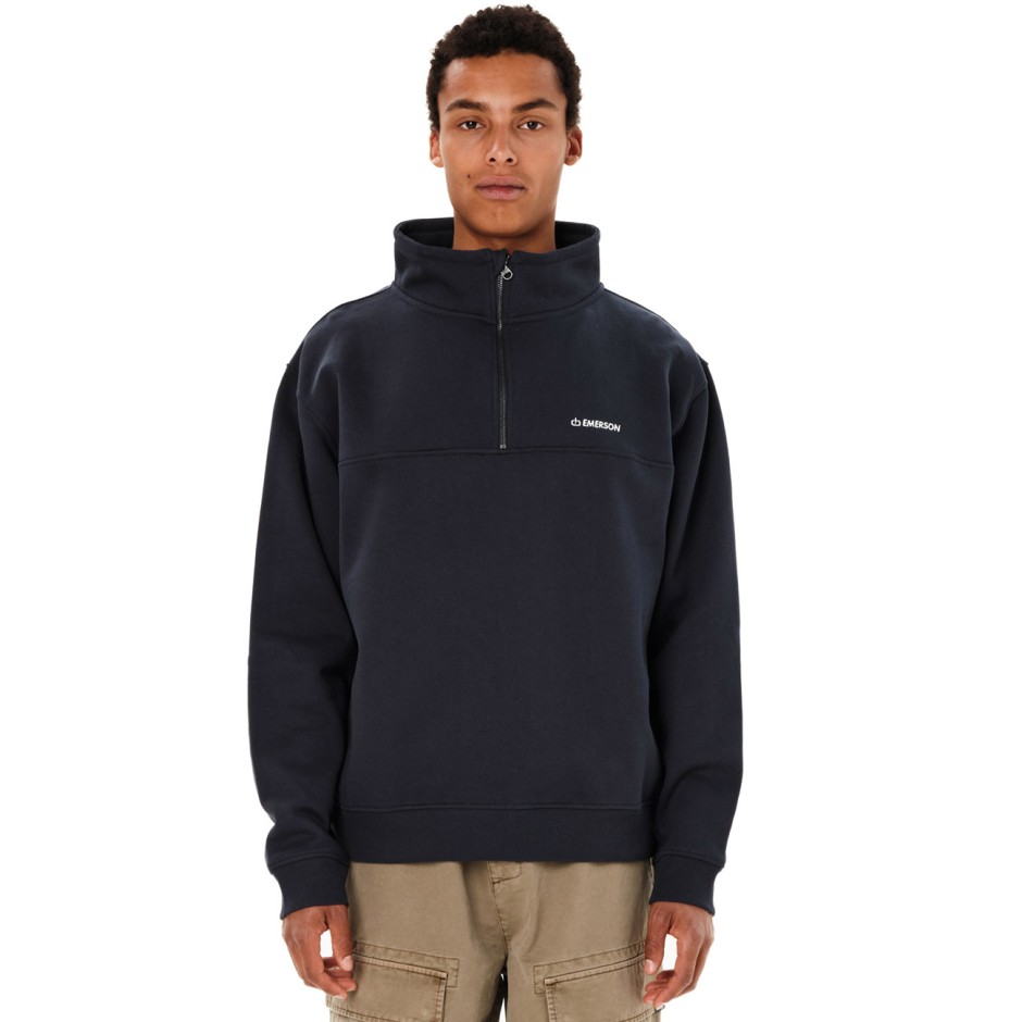 EMERSON MEN'S HALF ZIP SWEAT 262.EM20.300-DUSKY BLUE Μπλε