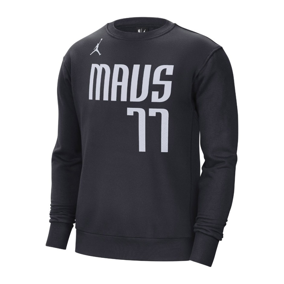 Jordan Dallas Mavericks Courtside Statement Edition Μπλε - Ανδρική Μακρυμάνικη Μπλούζα Μπάσκετ