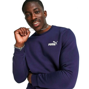 Ανδρική Μακρυμάνικη Μπλούζα Μπλε - Puma Essentials Small Logo