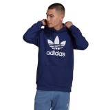 adidas Originals ADICOLOR CLASSICS TREFOIL HOODIE H06664 Blue Image 