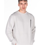 BE:NATION CREW NECK  ZIP POCKET-REVERSE KANGAROO 6302203-3A Grey Image 1