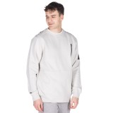 Ανδρική Μακρυμάνικη Μπλούζα BE:NATION CREW NECK  ZIP POCKET-REVERSE KANGAROO Γκρί 6302203-3A  Εικόνα 
