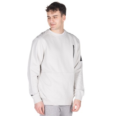 BE:NATION CREW NECK  ZIP POCKET-REVERSE KANGAROO 6302203-3A Grey