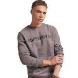 SUPERDRY D1 VINTAGE CORP LOGO WORK CREW M2012058A-HFG Coal