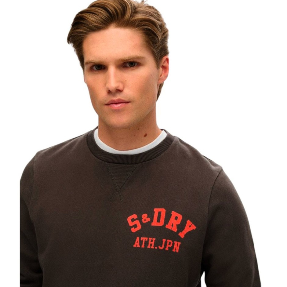 Ανδρική Μακρυμάνικη Μπλούζα Μαύρη - Superdry Athletic Printed
