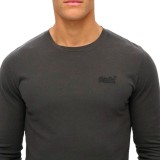 Ανδρική Μακρυμάνικη Μπλούζα Μαύρη - Superdry Essentials Logo Εικόνα 0